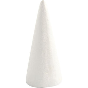 Cone,Polystyrene, H: 14.5 Cm, D: 6 Cm, Pack Of 5