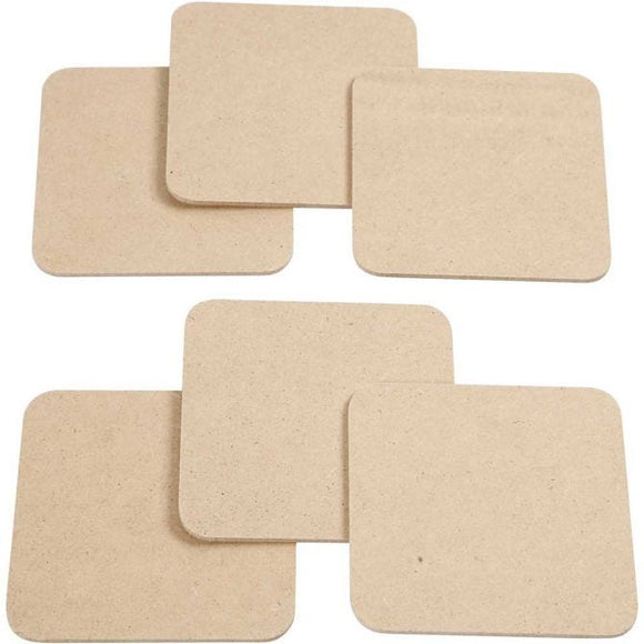 Coaster Size 10X10 Cm Thickness 3 Mm, Mdf, 1 Pc