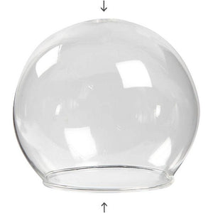 Clear Glass Baseless Hanging Bauble, 8 Cm, 5 Cm, Transparent, 4 Pc