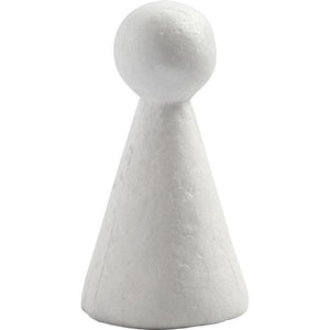 Cone Body, Polystyrene, H: 10 Cm, Pack Of 5