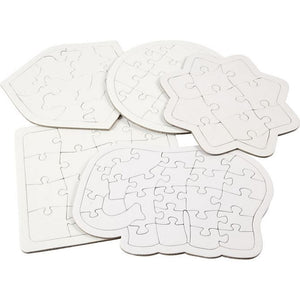 Jigsaw Puzzle, 17-21 Cm, White, 10 Pc