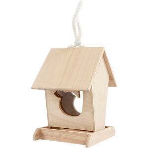 Bird House, H: 8 Cm, D: 4.5  Cm, Poplar Tree, 1Pc