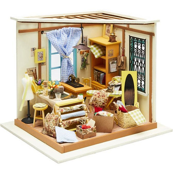 Diy Miniature Room, Sewing Room, H: 19 Cm, W: 22.5, 1Pc