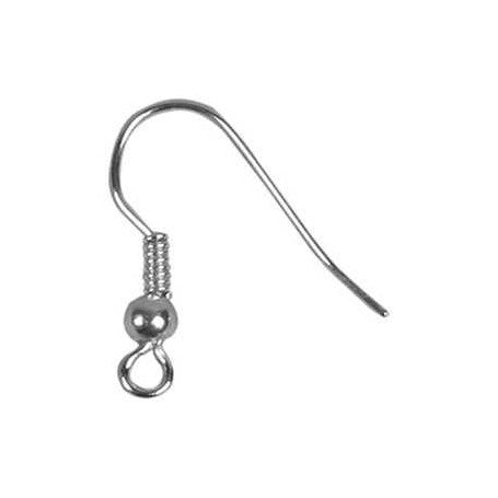 French Ear Wires, L: 18 Mm, Silver-Plated, 1 Pc