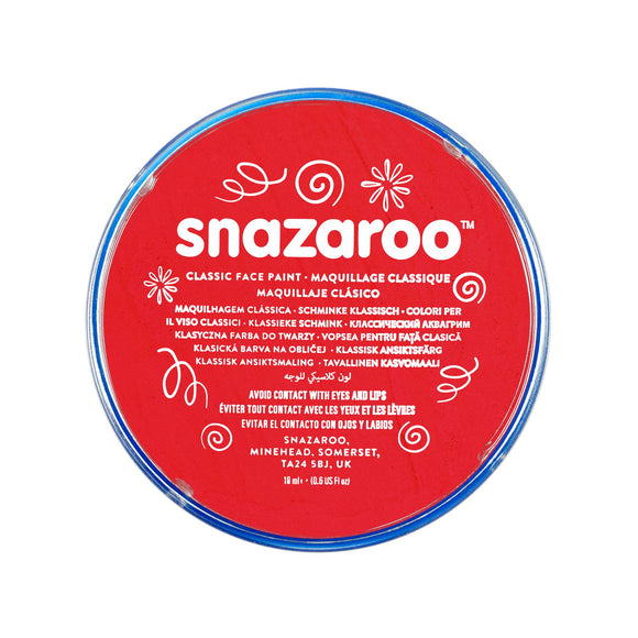 Snazaroo Classic Face Paint 18Ml Pot Bright Red
