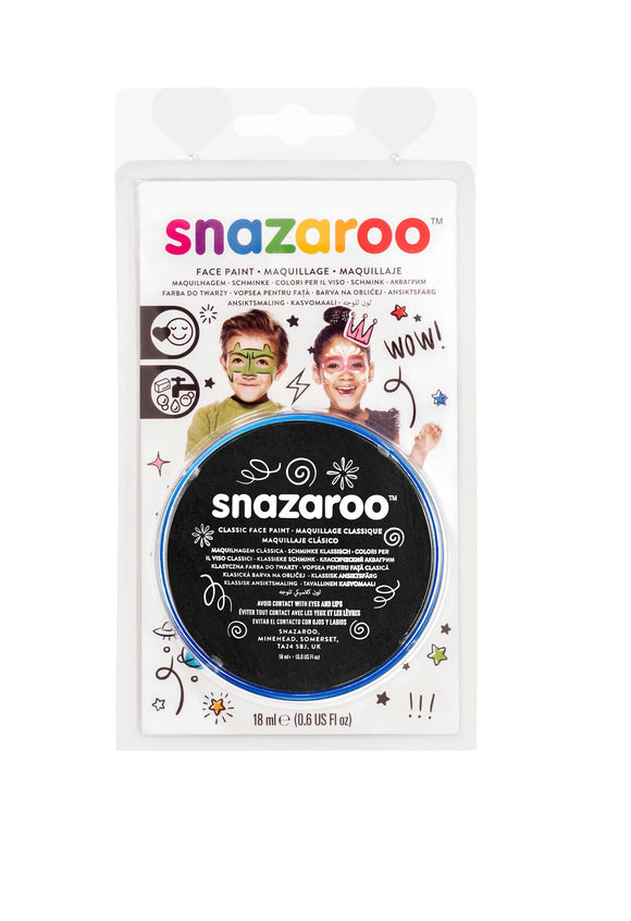Snazaroo 18Ml Face & Body Paint, Black Bl
