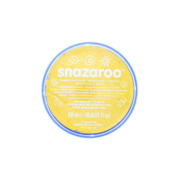 Snazaroo Classic Face Paint 18Ml Pot Bright Yellow