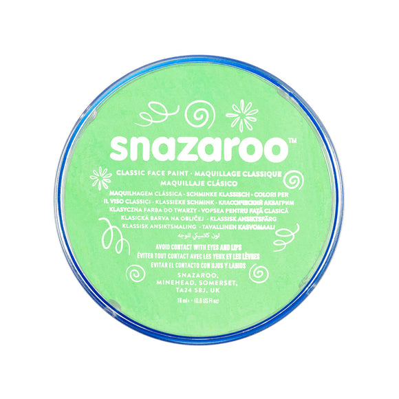 Snazaroo Classic Face Paint 18Ml Pot Light Green