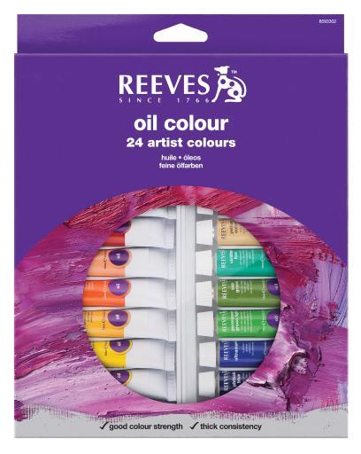 Reeves 24X10Ml Oil Colour Tube Hang
