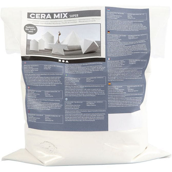 Cera-Mix Super Casting Plaster, White, 5 Kg, 1 Pack