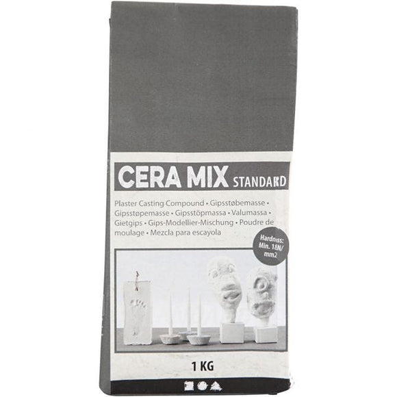 Cera-Mix Standard Casting Plaster, Light Grey, 1 Kg