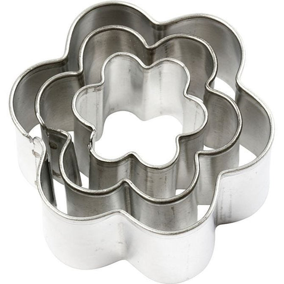 Metal Cutters, Flower, 40X40 Mm, 3 Pc, 1 Pack