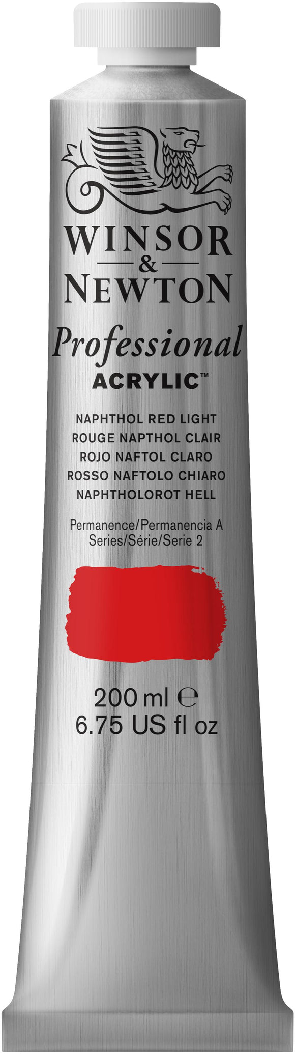 Winsor & Newton Artist Acrylic Colour 200Ml Naphtol Red Light