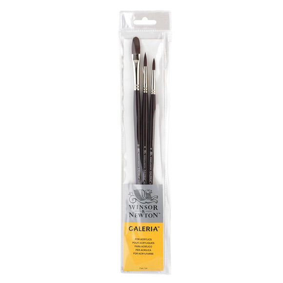 Winsor & Newton Galeria Acrylic Brush Long Handle 3Pk