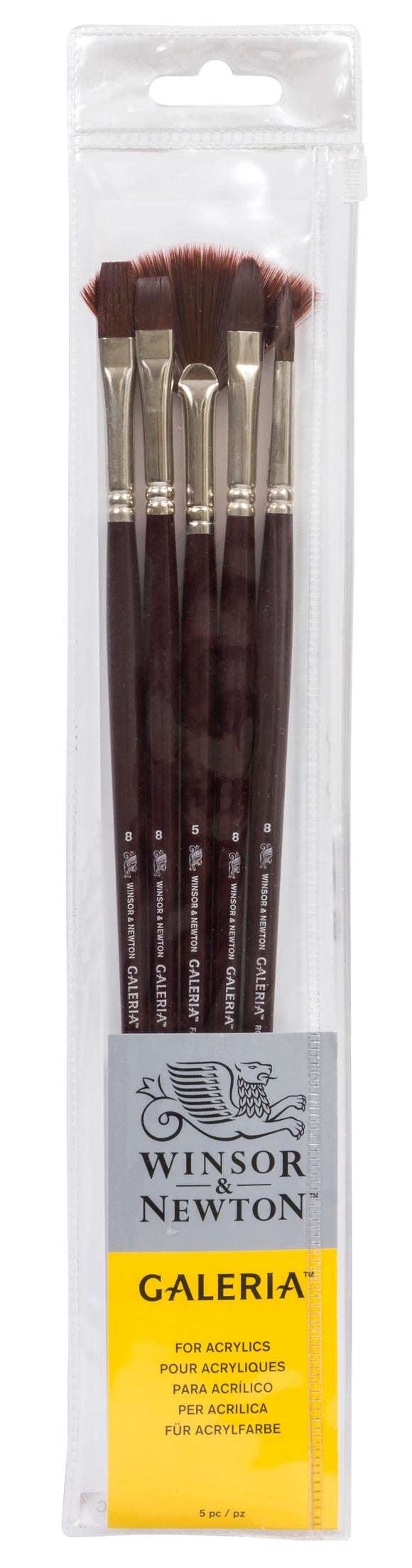 Winsor & Newton Galeria Acrylic Brush Long Handle 5Pk
