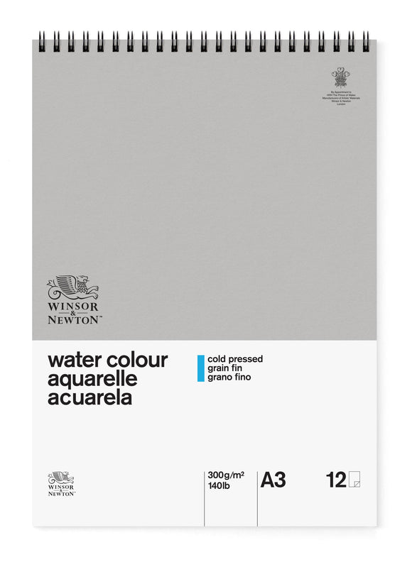 Winsor & Newton Classic Water Colour Pad, Cold, Spiral, 300G, A3, 12Pages