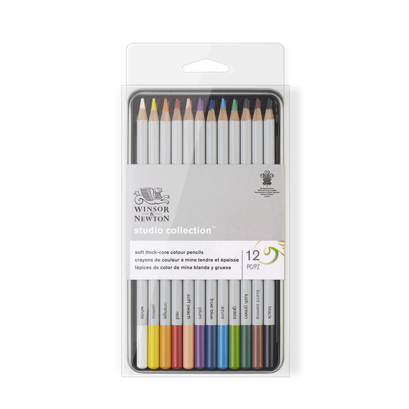 Winsor & Newton Precision Pencil Coloured X12 Tin Set