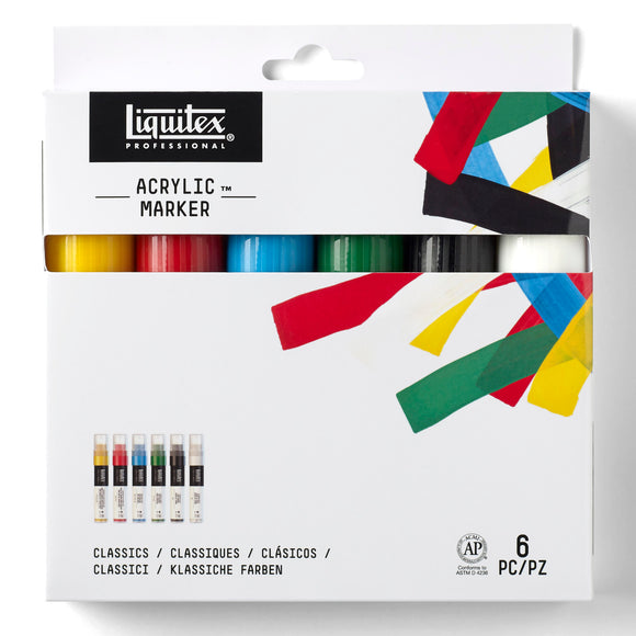 Liquitex  Acrylic Marker Set 6X 8-15Mm Classics