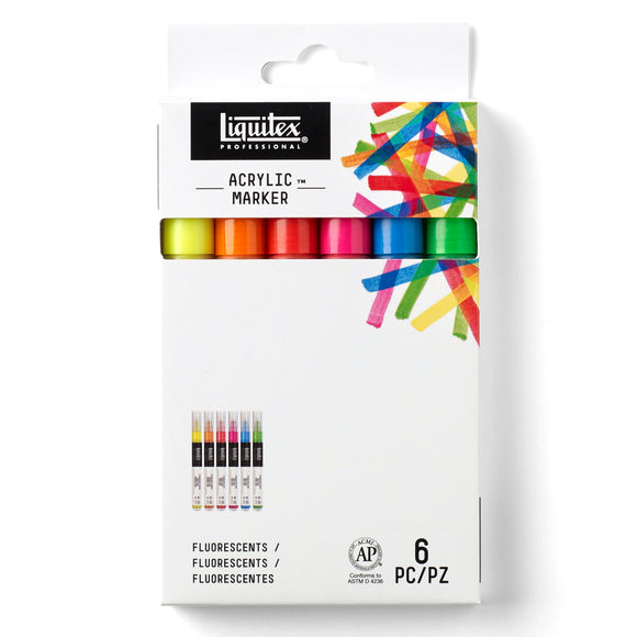 Liquitex Acrylic Marker Set 6X 2-4Mm Fluorescents