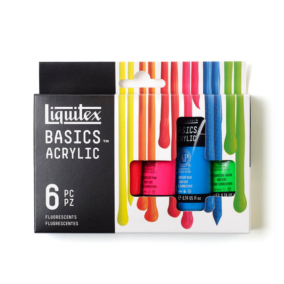 Liquitex Basics Acrylic Colour Set 6X22Ml Fluorescent