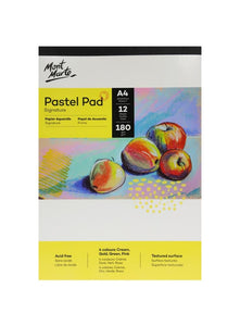 Mont Marte Signature Pastel Pad 4 Colours 180Gsm 12 Sheet A4 210 X 297Mm (8.3X11.7In)