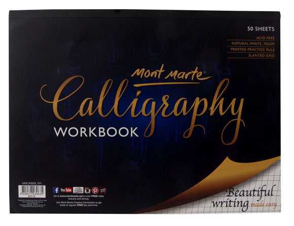 Mont Marte Calligraphy Workbook 22.9X30.5Cm 50 Sheet