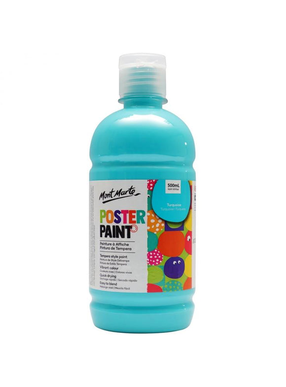 Mont Marte Poster Paint 500Ml - Turquoise