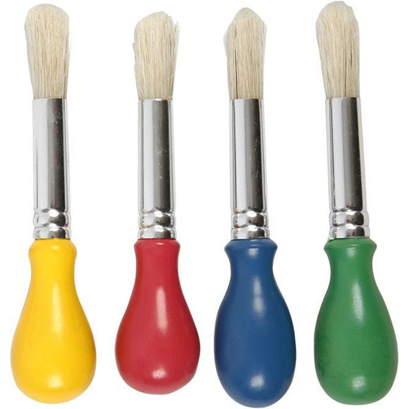 Kids Paint Brushes, 13 Mm, 4 Pc