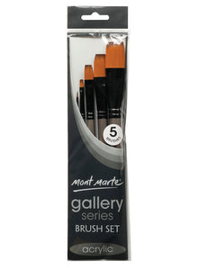 Mont Marte Gallery Series Brush Set Acrylic 5Pce