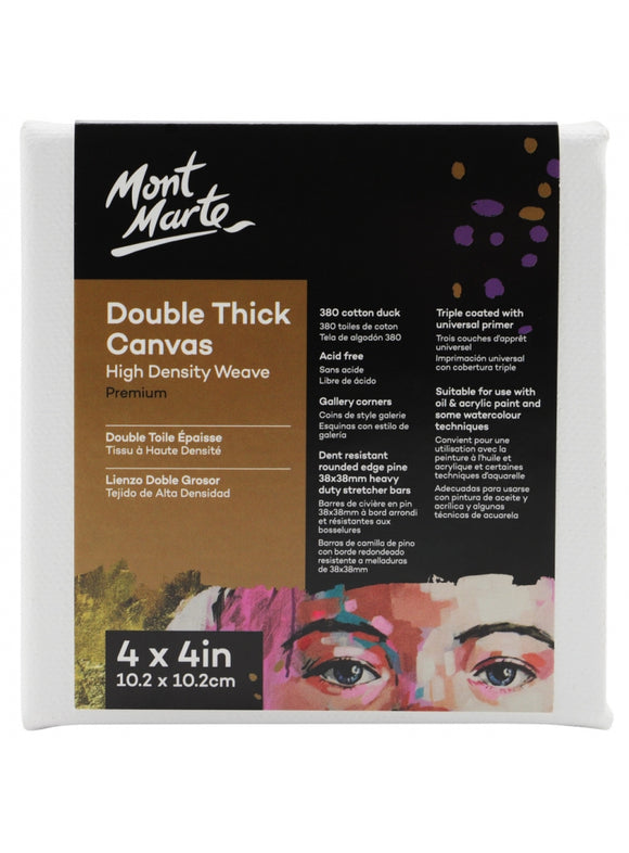 Mont Marte Premium Double Thick Canvas 10.2 X 10.2Cm (4 X 4In)