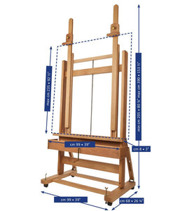 Mabef M/02 Studio Easel Double Mast With Crank