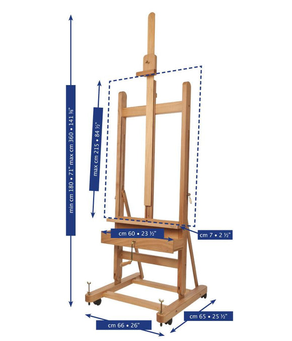 Mabef M/05 Small Studio Easel With Crank