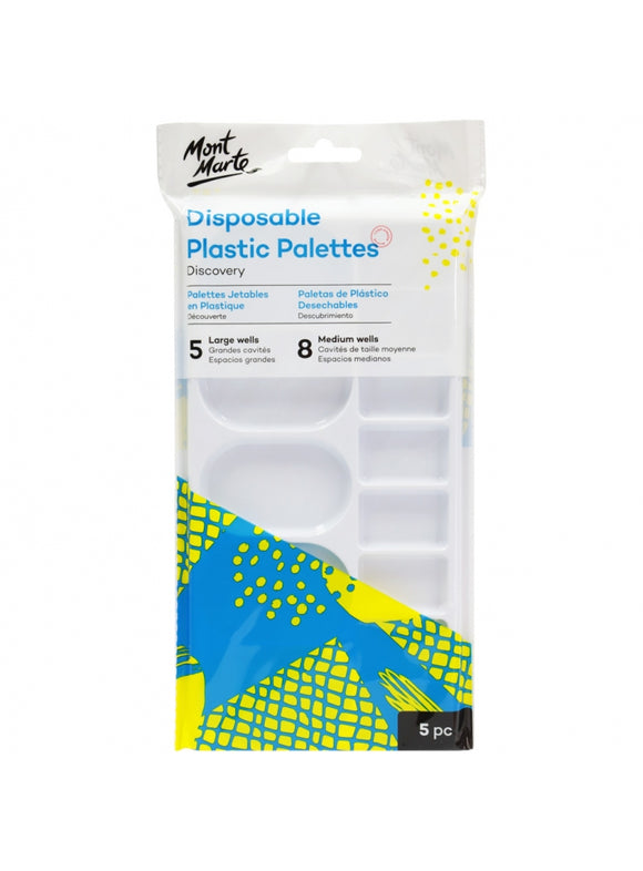 Mont Marte Discovery Disposable Plastic Palettes 5Pc