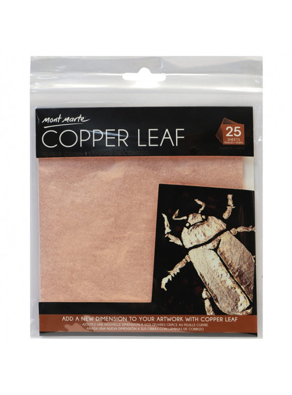 Mont Marte Imitation Copper Leaf 14X14Cm 25 Sheet
