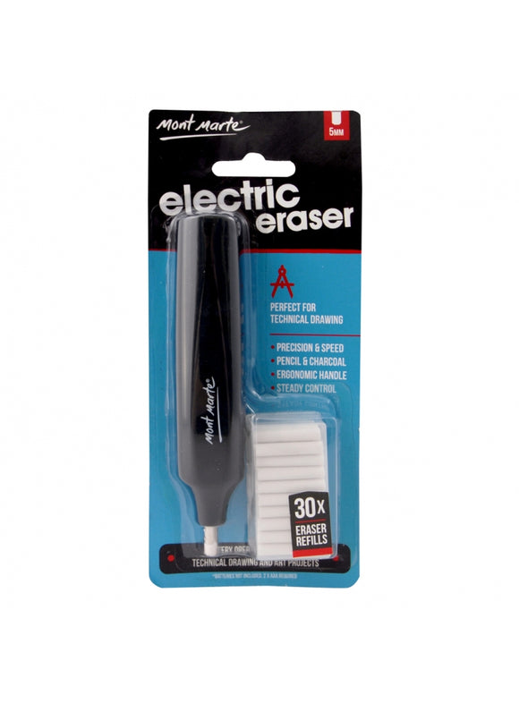 Mont Marte Electric Eraser With 30Pcs Erasers