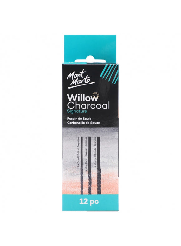 Mont Marte Willow Charcoal Signature 12Pc