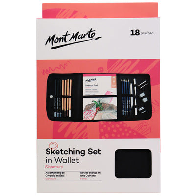 Mont Marte Signature Sketching Set In Soft Case 18Pc