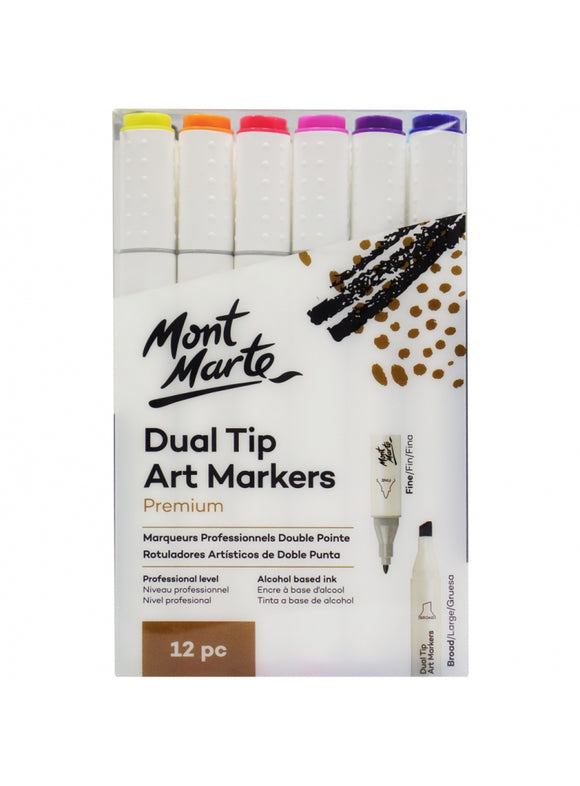Mont Marte Premium Dual Tip Art Markers 12Pc