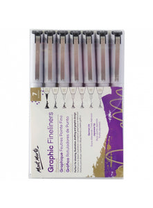 Mont Marte Graphic Premium Graphic Fineliners Set 7Pc