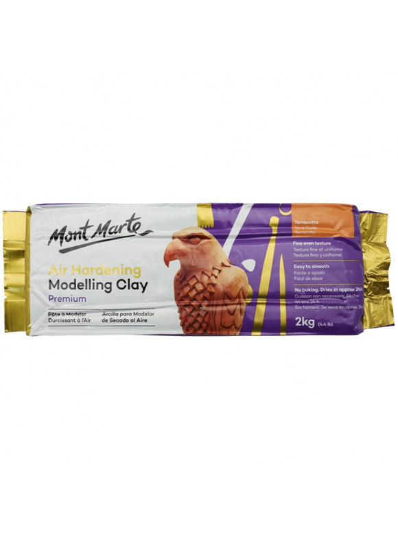 Mont Marte Air Hardening Modelling Clay - Terracotta 2Kg