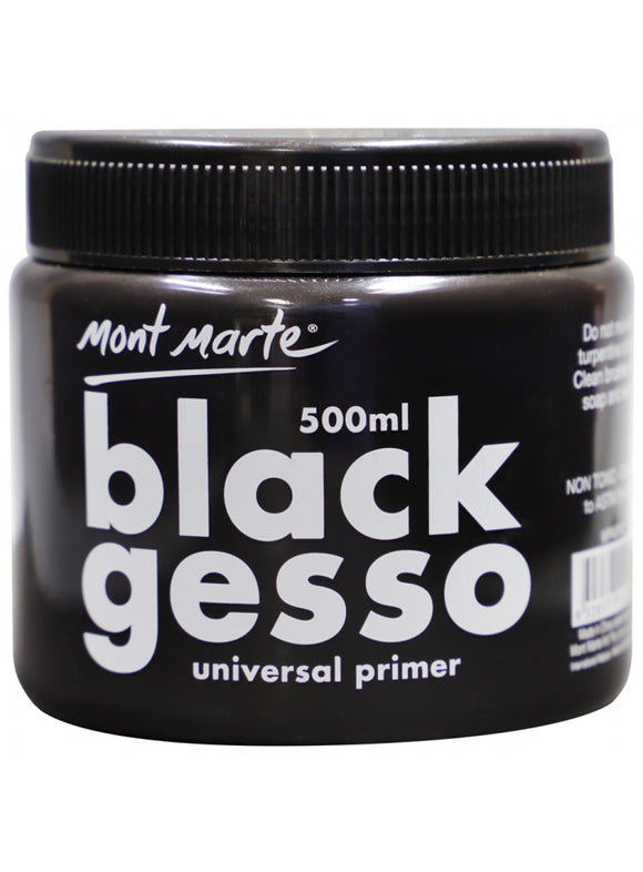 Mont Marte Black Gesso Tub 500Ml