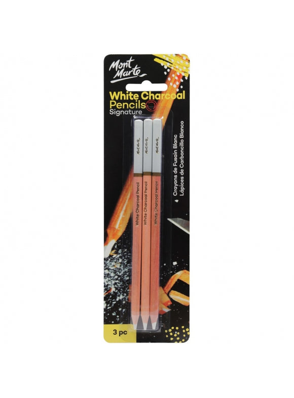 Mont Marte Signature White Charcoal Pencils 3Pcs