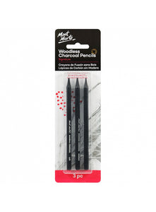 Mont Marte Signature Woodless Charcoal Pencils 3Pcs