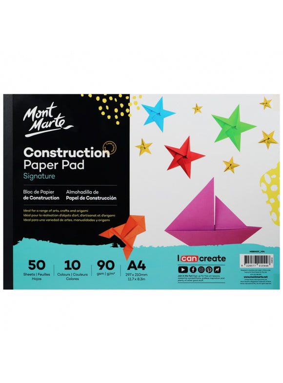 Mont Marte Signature Construction Pad A4 (8.27 × 11.69 In) 50 Sheets