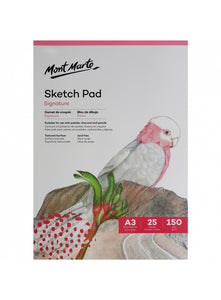 Mont Marte Signature Sketch Pad 150Gsm 25 Sheet A3 297 X 420Mm (11.7 X 15.5In)