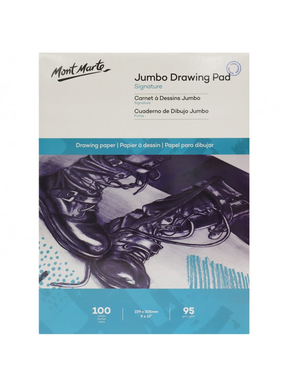 Mont Marte Signature Jumbo Drawing Pad 22.9 X 30.5Cm (9 X 12In) 100 Sheet