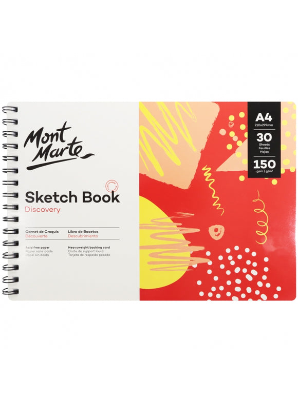 Mont Marte Discovery Sketch Book A4 (8.3 X 11.7In) 30 Sheets 150Gsm