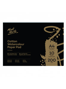 Mont Marte Cotton Watercolour Paper 200Gsm A4 10 Sheets