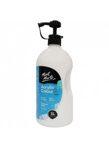 Mont Marte Signature Acrylic Colour 1 Litre (33.8Oz) - Titanium White