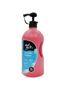 Mont Marte Signature Acrylic Colour 1 Litre (33.8Oz) - Brilliant Red